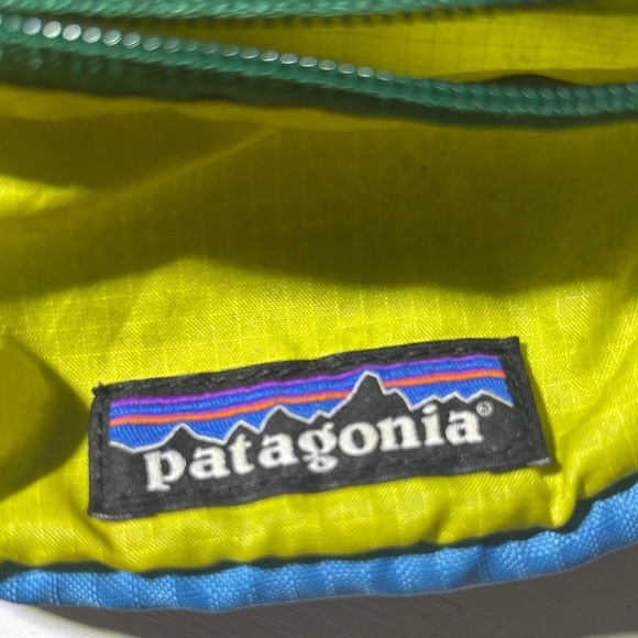 Patagonia Lime Green and Blue Waist Bag - Picture 6 of 6